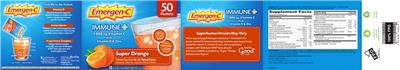 Photo of the Emergen-C Immune+ Super Orange label
