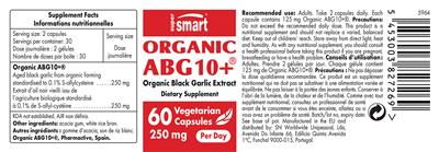 Photo of the SuperSmart Organic ABG10+ label