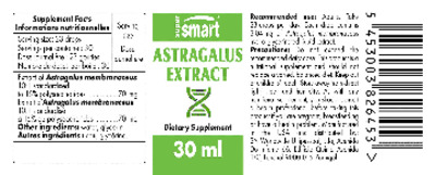 Photo of the SuperSmart Astragalus Extract label
