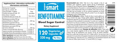 Photo of the SuperSmart Benfotiamine label