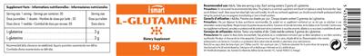 Photo of the SuperSmart L-Glutamine label