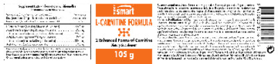 Photo of the SuperSmart L-Carnitine Formula label