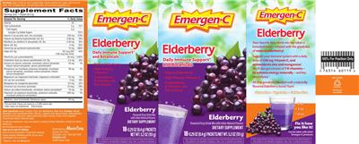Photo of the Emergen-C Elderberry label