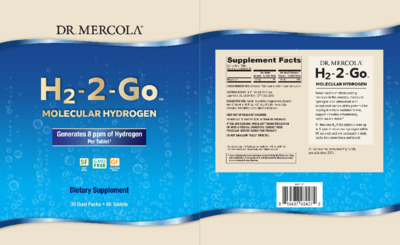Photo of the Dr. Mercola H2-2-Go label
