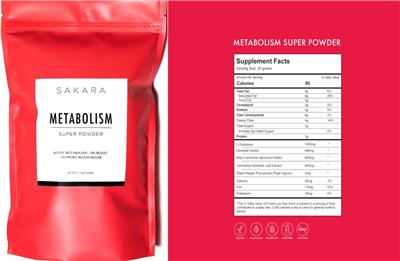 Photo of the Sakara Metabolism label