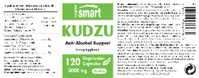 Photo of the SuperSmart Kudzu 3000 mg label