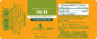 Photo of the Herb Pharm Fo-Ti label