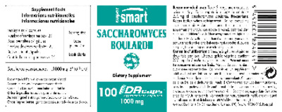 Photo of the SuperSmart Saccharomyces Boulardii 1000 mg label