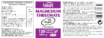 Photo of the SuperSmart Magnesium Threonate 2000 mg label