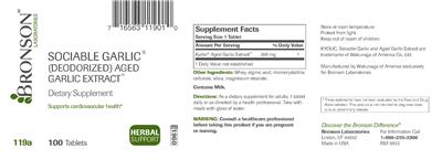 Sociable Garlic Deodorized Aged Garlic Extract