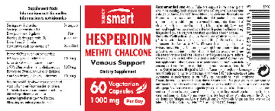 Photo of the SuperSmart Hesperidin Methyl Chalcone 1000 mg label
