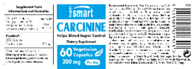 Photo of the SuperSmart Carcinine 300 mg label