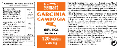 Photo of the SuperSmart Garcinia Cambogia 2200 mg label