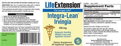 Integra-Lean Irvingia 150 mg