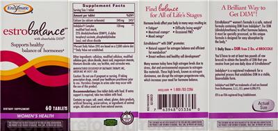 Photo of the Enzymatic Therapy EstroBalance label