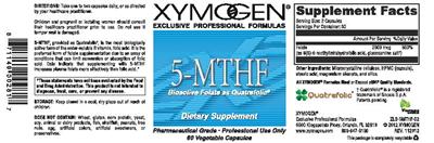 Photo of the XYMOGEN 5-MTHF label