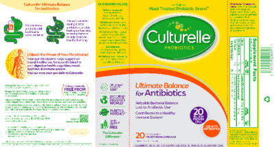 Photo of the Culturelle Ultimate Balance for Antiobiotics label