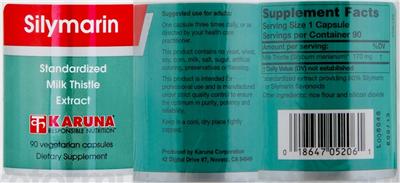 Photo of the Karuna Silymarin label