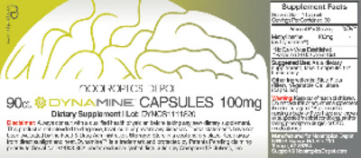 Photo of the Nootropics Depot DynaMine Capsules 100 mg label