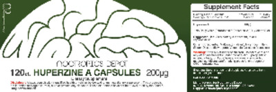 Photo of the Nootropics Depot Huperzine A Capsules 200 mcg label