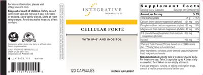 Photo of the Integrative Therapeutics Cellular Forte label
