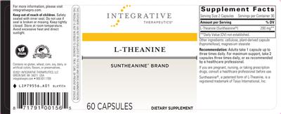 Photo of the Integrative Therapeutics L-Theanine label