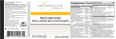 Photo of the Integrative Therapeutics Prothrivers Wellness Multivitamin label
