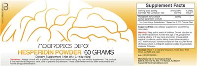 Photo of the Nootropics Depot Hesperidin Powder label