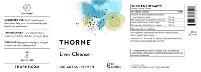 Photo of the Thorne Liver Cleanse label