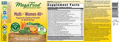 Product label for Multi for Women 40+
