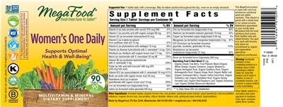 Photo of the MegaFood Women's One Daily label