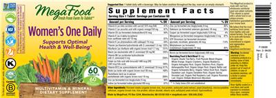 Photo of the MegaFood Women's One Daily label