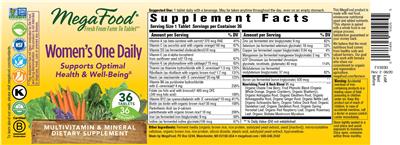 Photo of the MegaFood Women's One Daily label