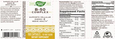 Photo of the Nature's Way B-50 Complex label