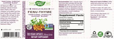 Photo of the Nature's Way Fenu-Thyme 900 mg label