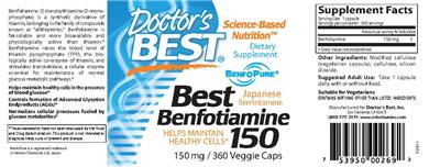 Best Benfotiamine 150