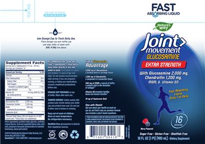 Photo of the Nature's Way Joint Movement Glucosamine Berry Flavored label