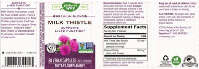 Photo of the Nature's Way Milk Thistle label