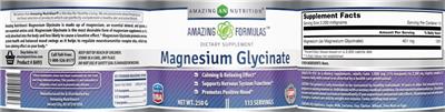 Photo of the AN Amazing Nutrition Amazing Formulas Magnesium Glycinate label