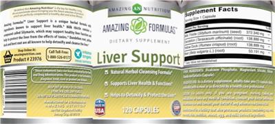 Photo of the AN Amazing Nutrition Amazing Formulas Liver Support label