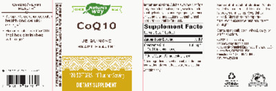 Photo of the Nature's Way CoQ10 100 mg label