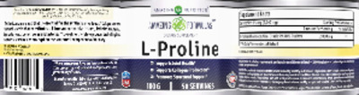 Photo of the AN Amazing Nutrition Amazing Formulas L-Proline label