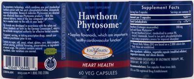 Photo of the Enzymatic Therapy Hawthorn Phytosome label