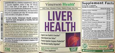 Photo of the Vimerson Health Liver Health label
