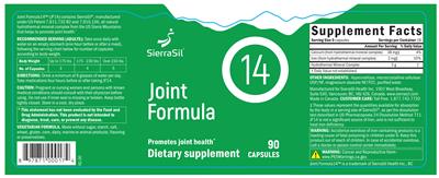 Photo of the SierraSil Joint Formula 14 label