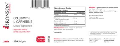 Photo of the Bronson Laboratories CoQ-10 With L-Carnitine label