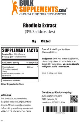Rhodiola Extract (3% Salidrosides)