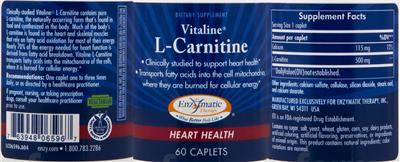 Photo of the Enzymatic Therapy Vitaline L-Carnitine label