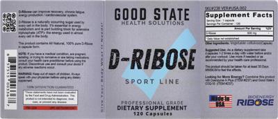 Photo of the Good State D-Ribose label