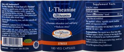 Photo of the Enzymatic Therapy L-Theanine label